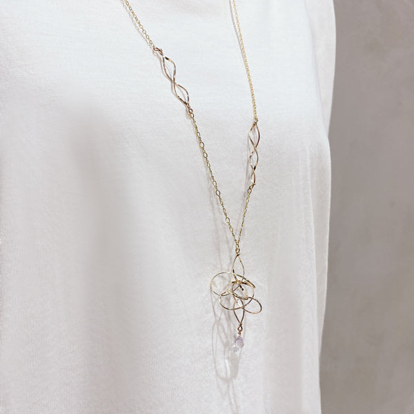 K14GF 淡い涼やかなアメシスト ネックレス|GFP8104PY