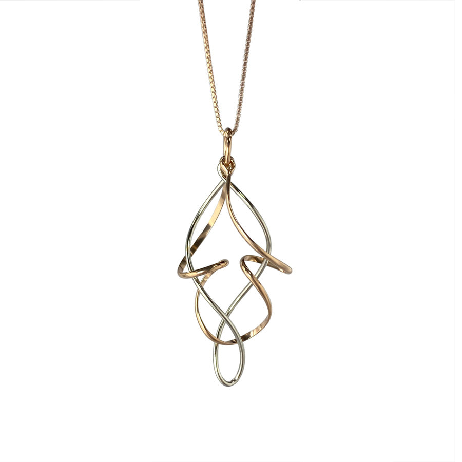 K14GF 華咲く立体感 ネックレス|GFP8110PW