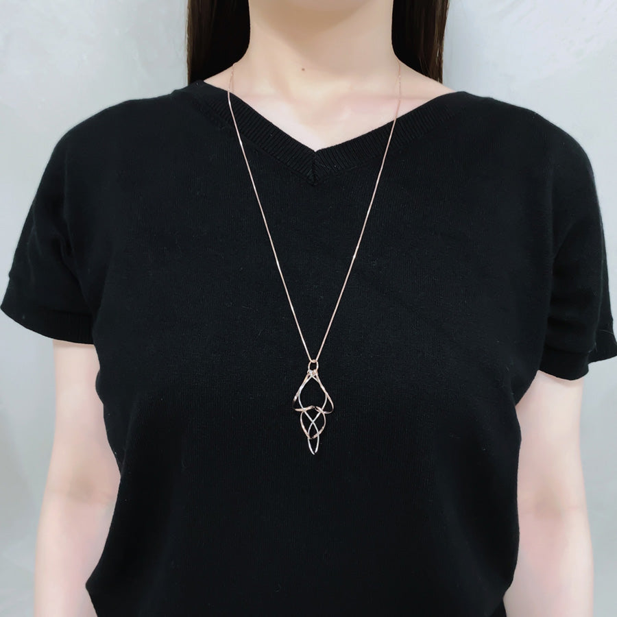 K14GF 華咲く立体感 ネックレス|GFP8110PW