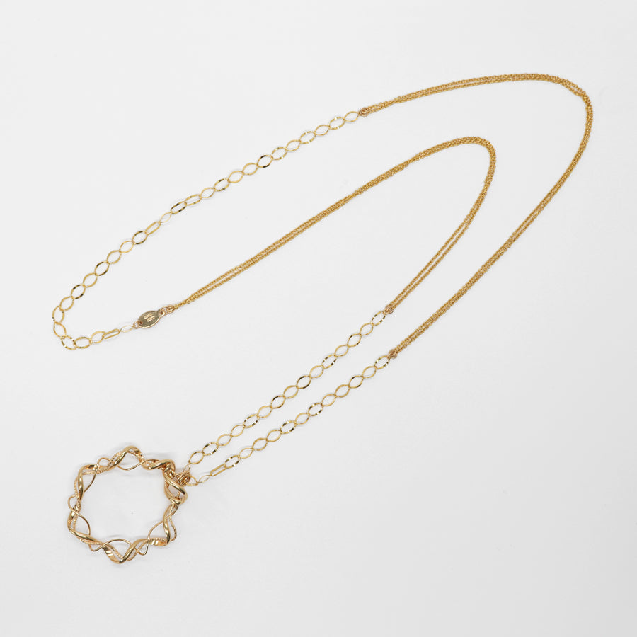 K14GF 無限の光輪 ペンダントネックレス|GFP8113