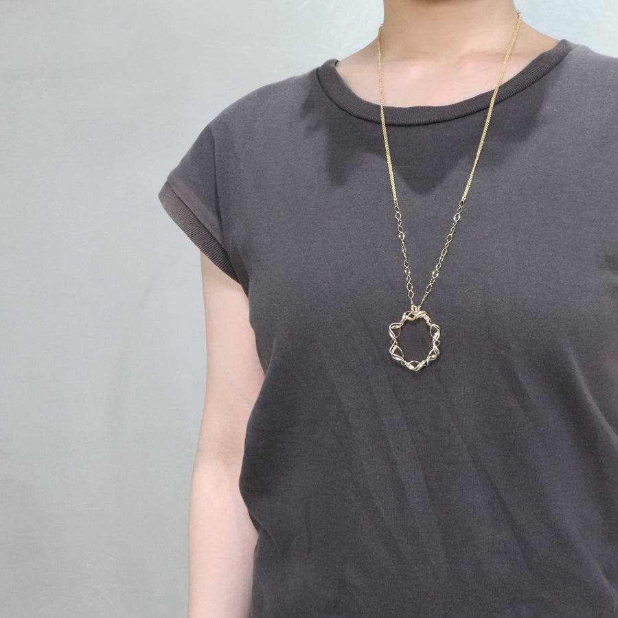 K14GF 無限の光輪 ペンダントネックレス|GFP8113