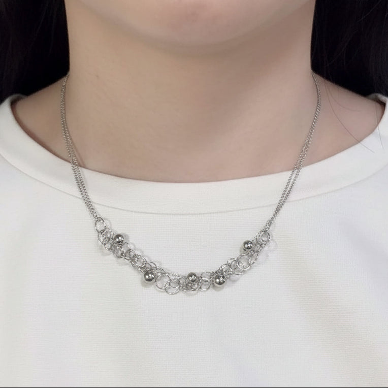 K14GF 年輪の光 ネックレス|GFP8115WH