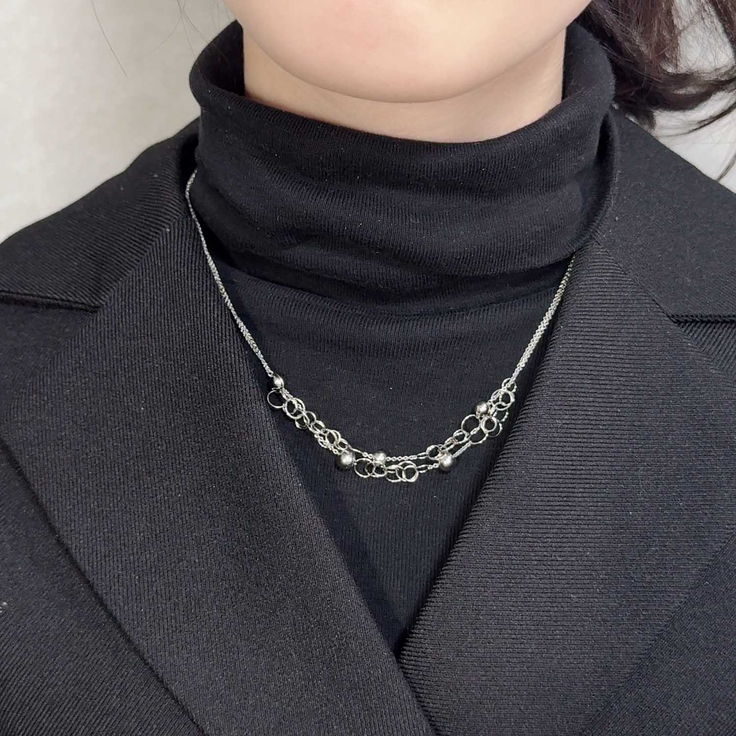 K14GF 年輪の光 ネックレス|GFP8115WH