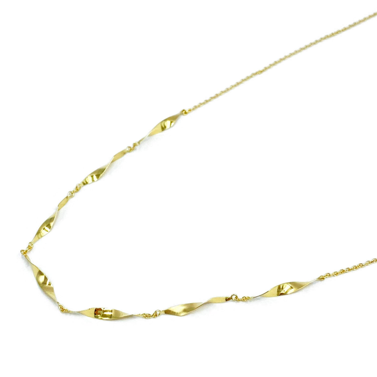 K18 ダブルテクスチャー ネックレス|GMJ8018