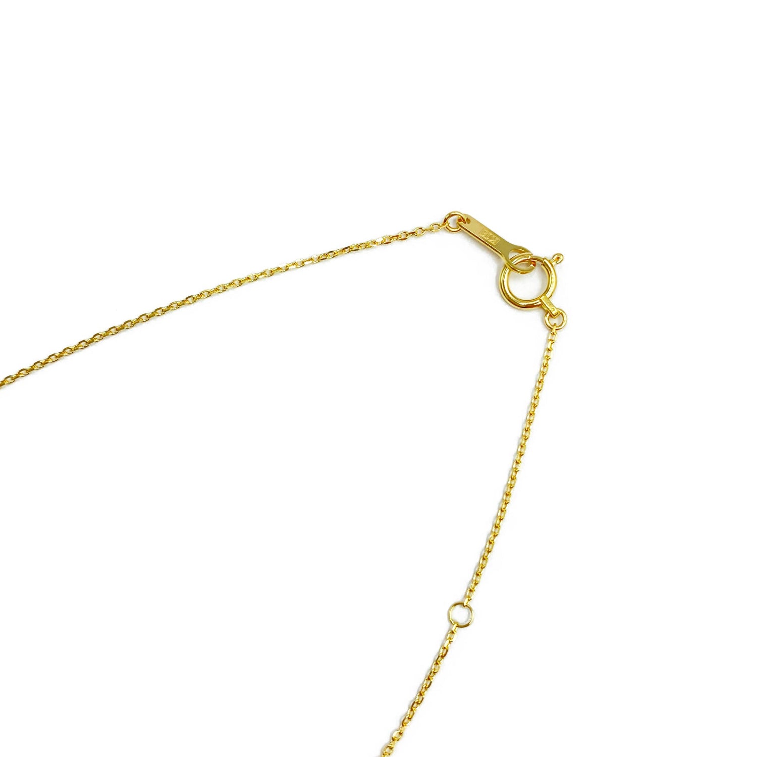 K18 ダブルテクスチャー ネックレス|GMJ8018