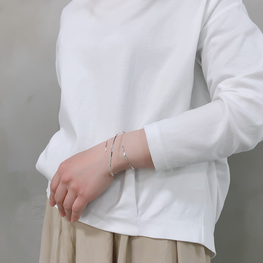 SV999 純銀ハグ バングル|GSV3006