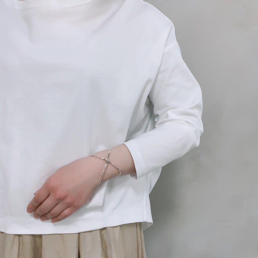 SV999 2way純銀クロス バングル|GSV-3007