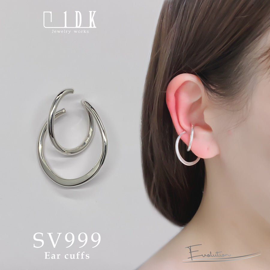 SV999 純銀cross line イヤーカフ|GSV5106