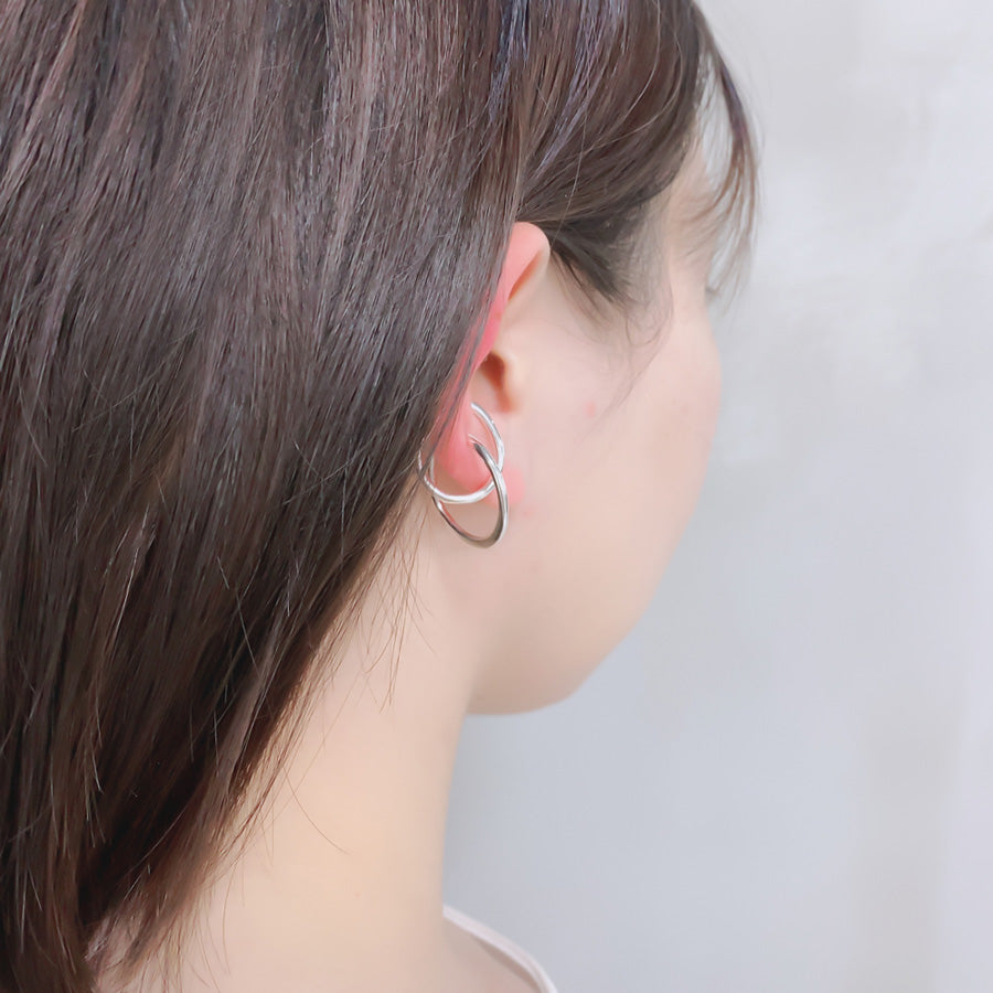 SV999 純銀cross line イヤーカフ|GSV5106