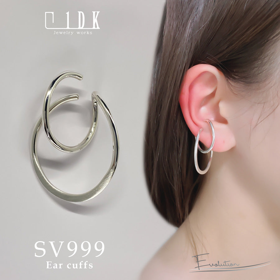 SV999 純銀cross line イヤーカフ|GSV5107