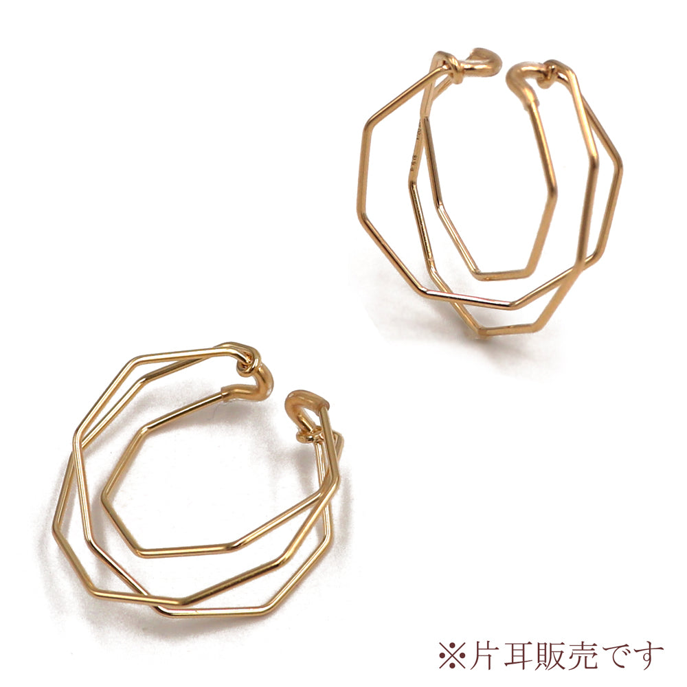 K14GF カクカク 3連風イヤーカフ|LGC6019