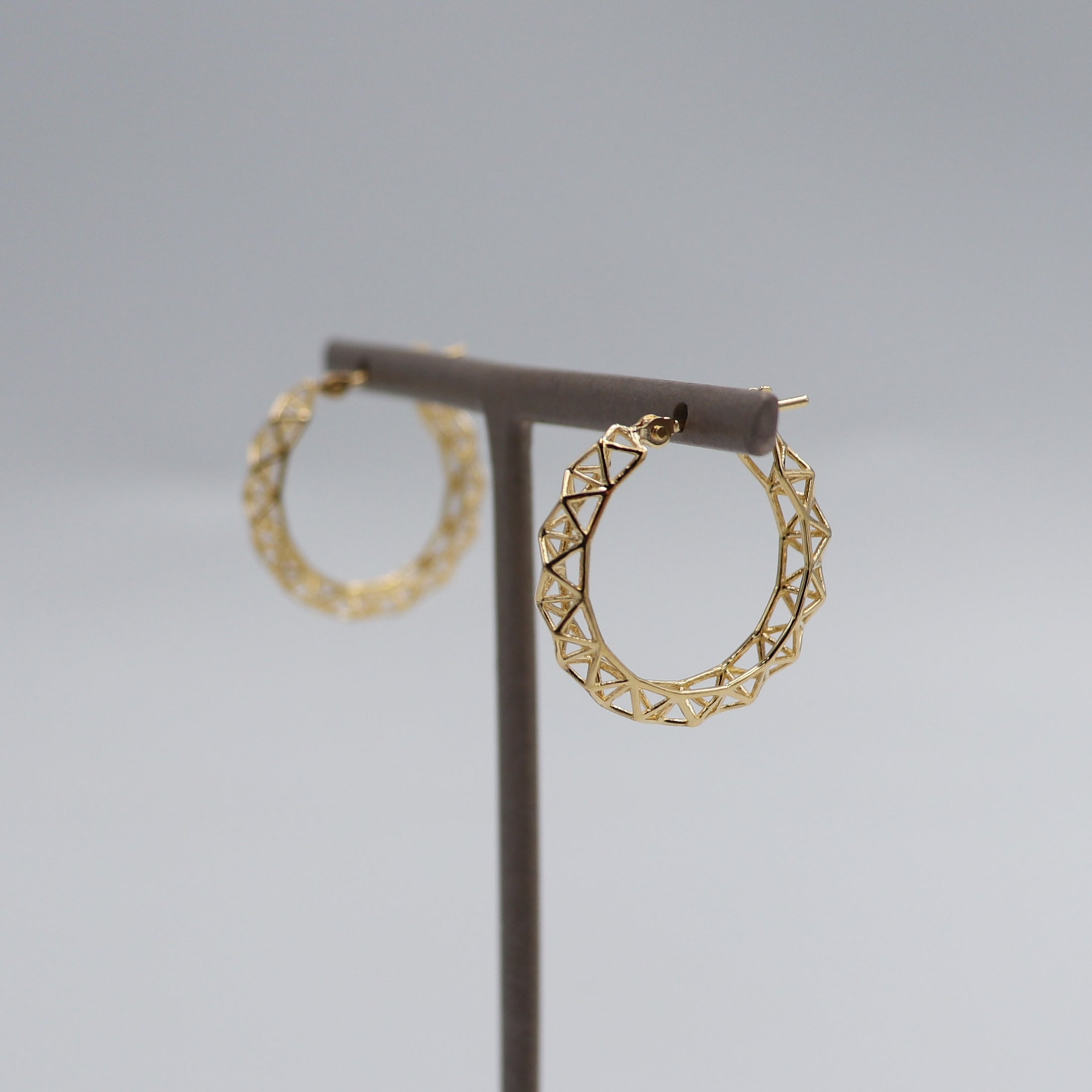 K18 デザインフープ ピアス|PCR9009