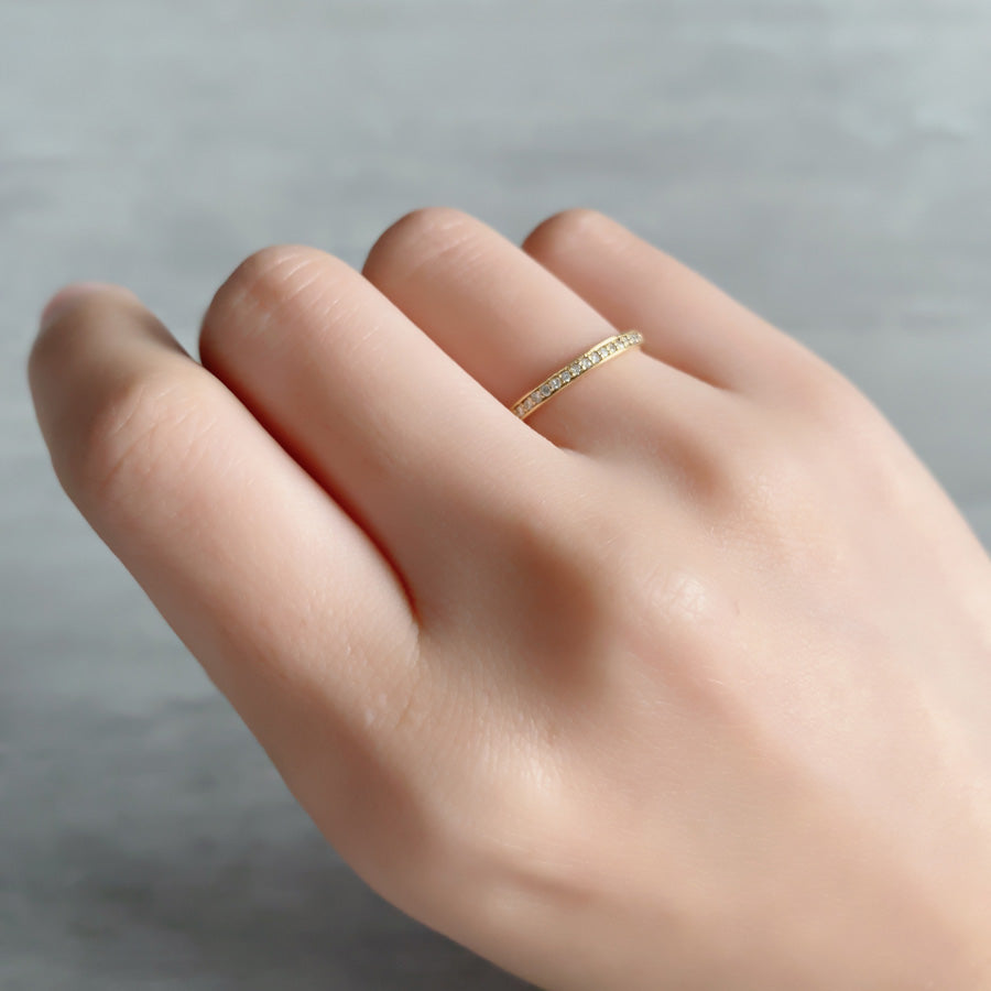 K18 ダイアモンドエタニティ リング 2mm幅|PCR9010・9011・9012