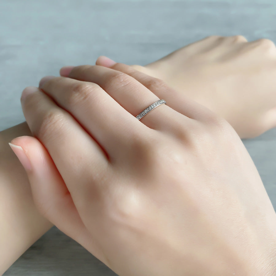 K18 ダイアモンドエタニティ リング 2mm幅|PCR9010・9011・9012