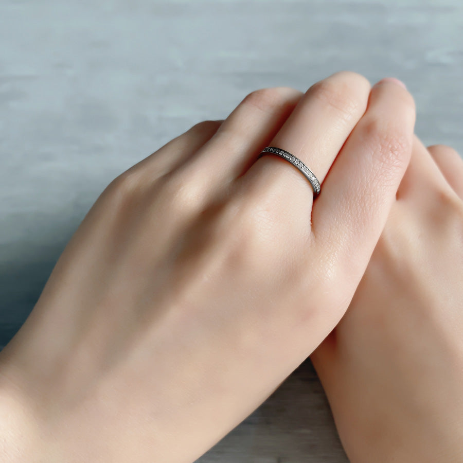 K18 ダイアモンドエタニティ リング 2mm幅|PCR9010・9011・9012