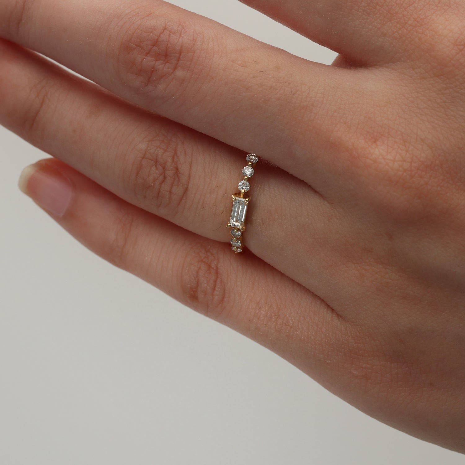 K18 バケットダイヤ リング|GR5541