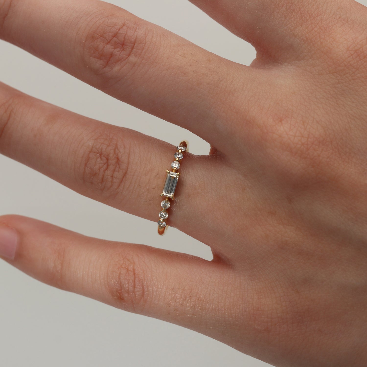 K18 バケットダイヤ リング|GR5541