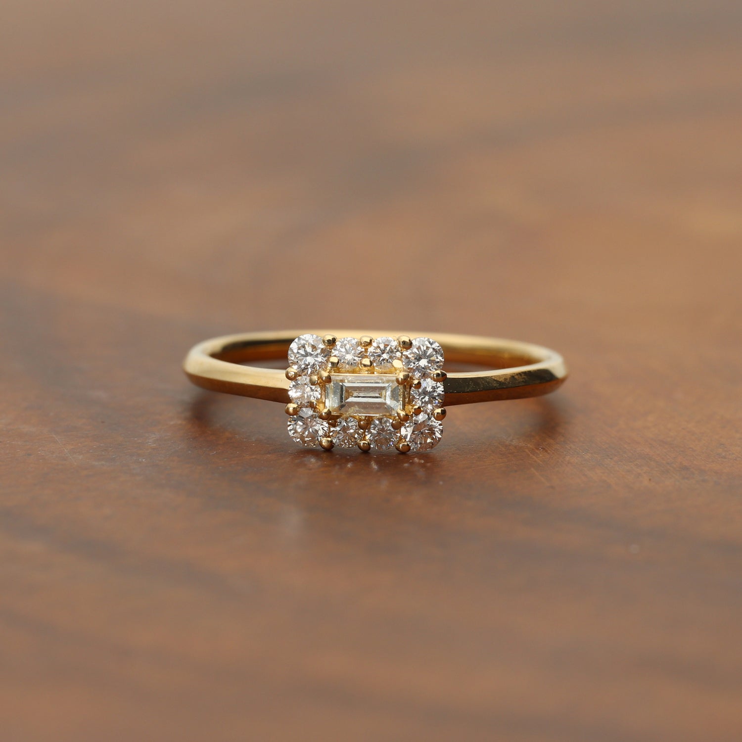 K18 バケットダイヤ取巻 リング|GR5543