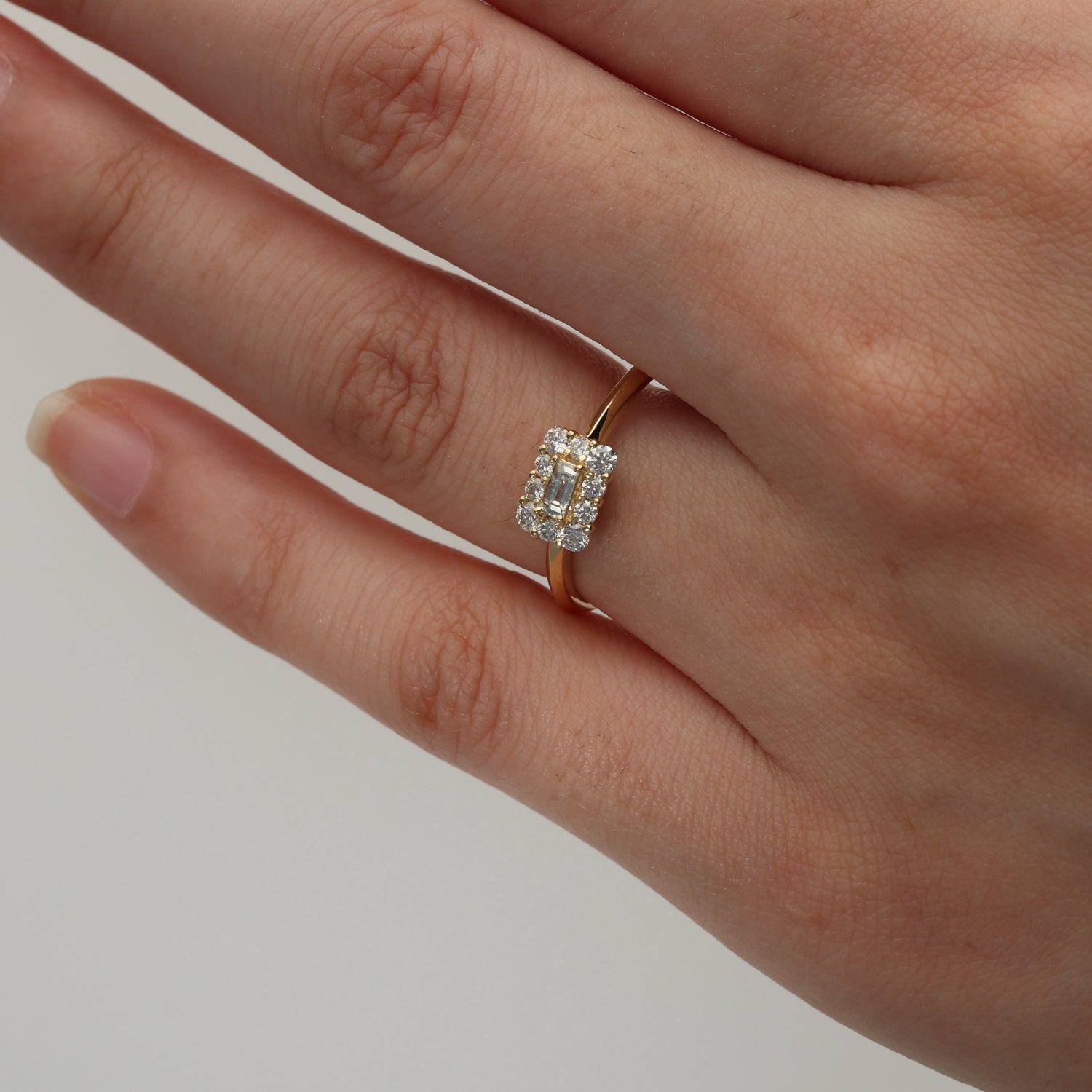 K18 バケットダイヤ取巻 リング|GR5543