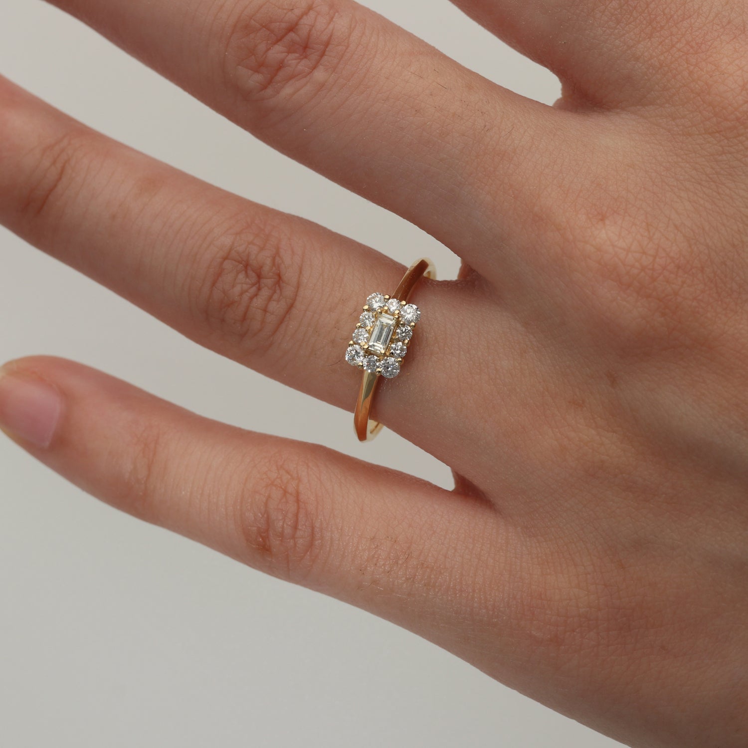 K18 バケットダイヤ取巻 リング|GR5543