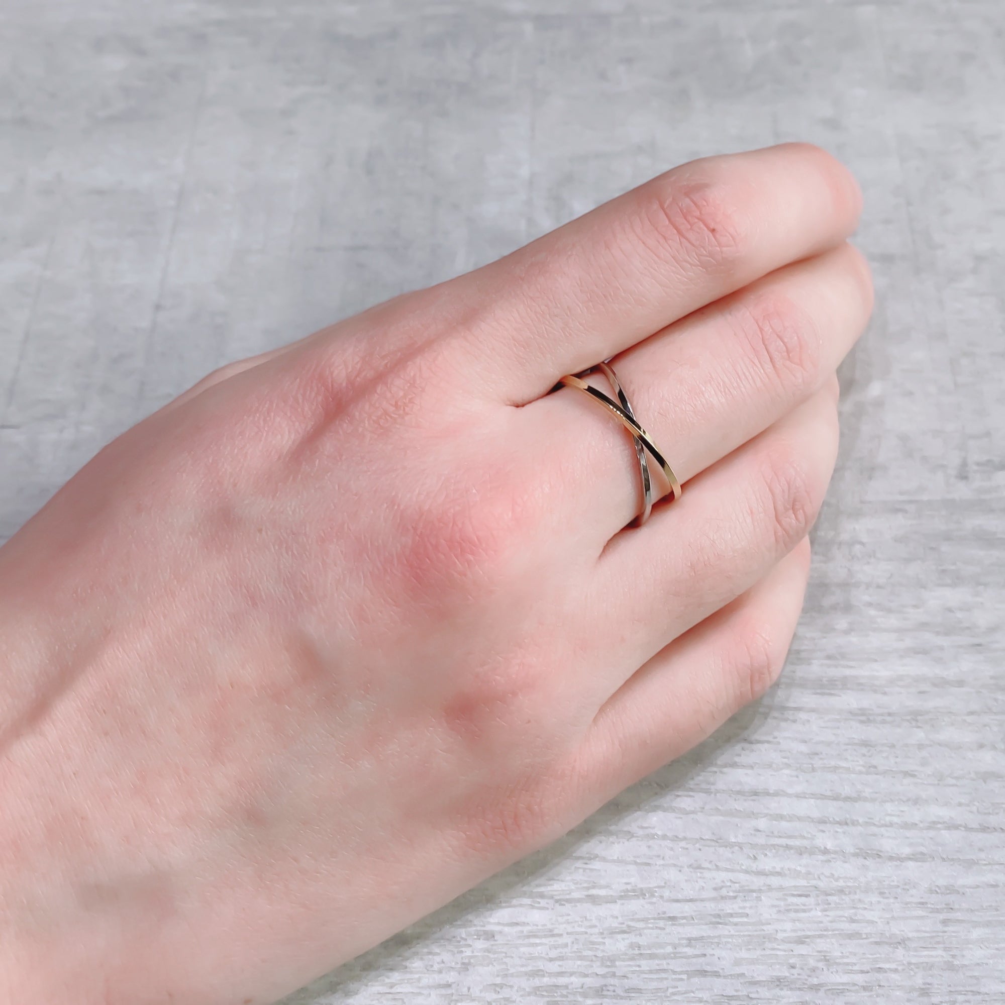 K18 & Pt900 マルチway インフィニティリング|GD6038