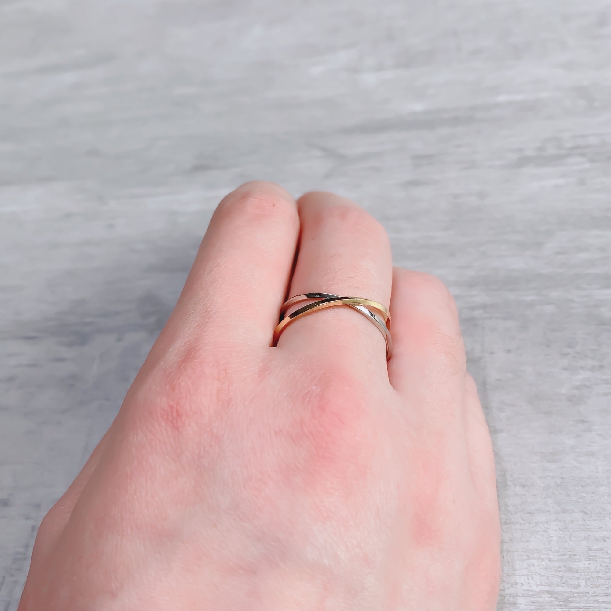 K18 & Pt900 マルチway インフィニティリング|GD6038