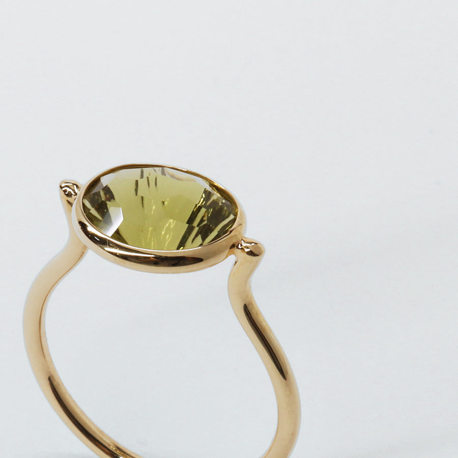 K10 グリーンクォーツ リング|Hand-Rolled