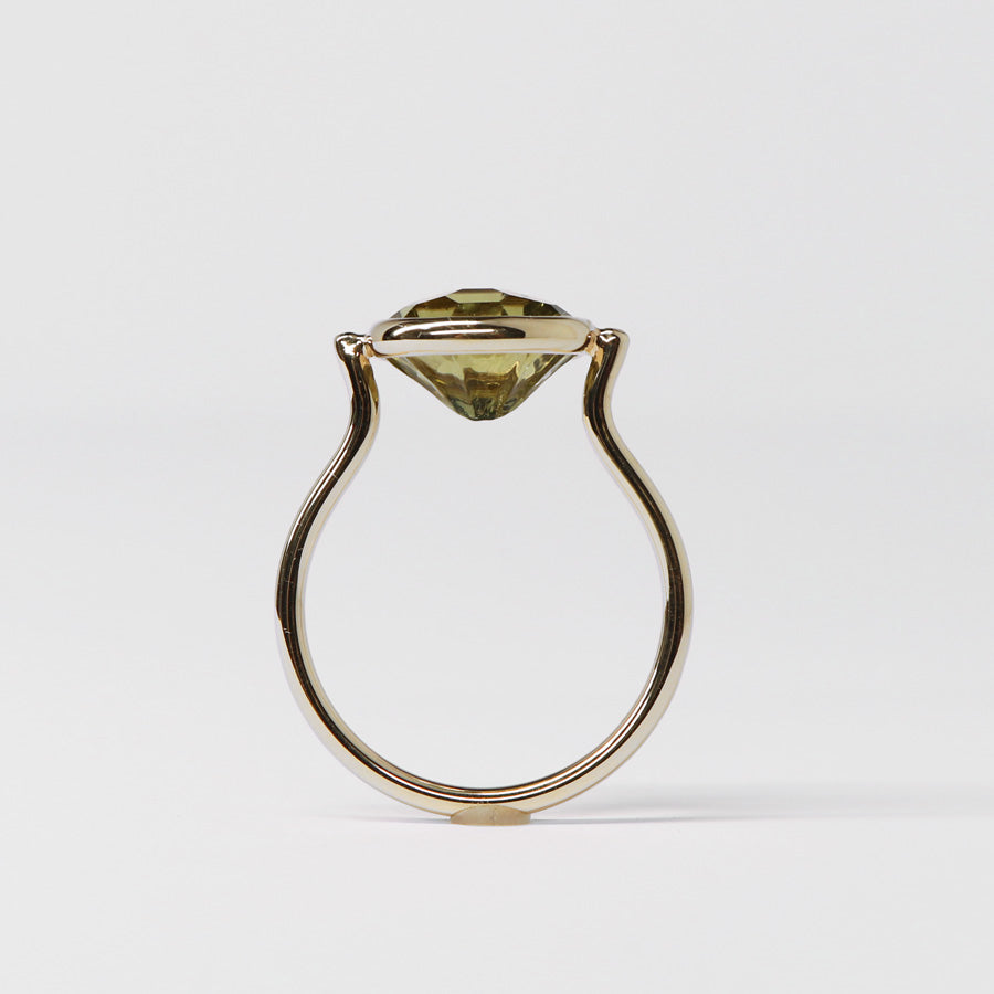 K10 グリーンクォーツ リング|Hand-Rolled