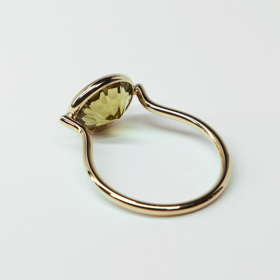 K10 グリーンクォーツ リング|Hand-Rolled