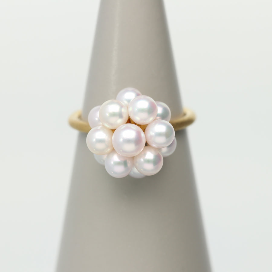 K18  アコヤ真珠のブーケ  リング｜Bouquet Pearl