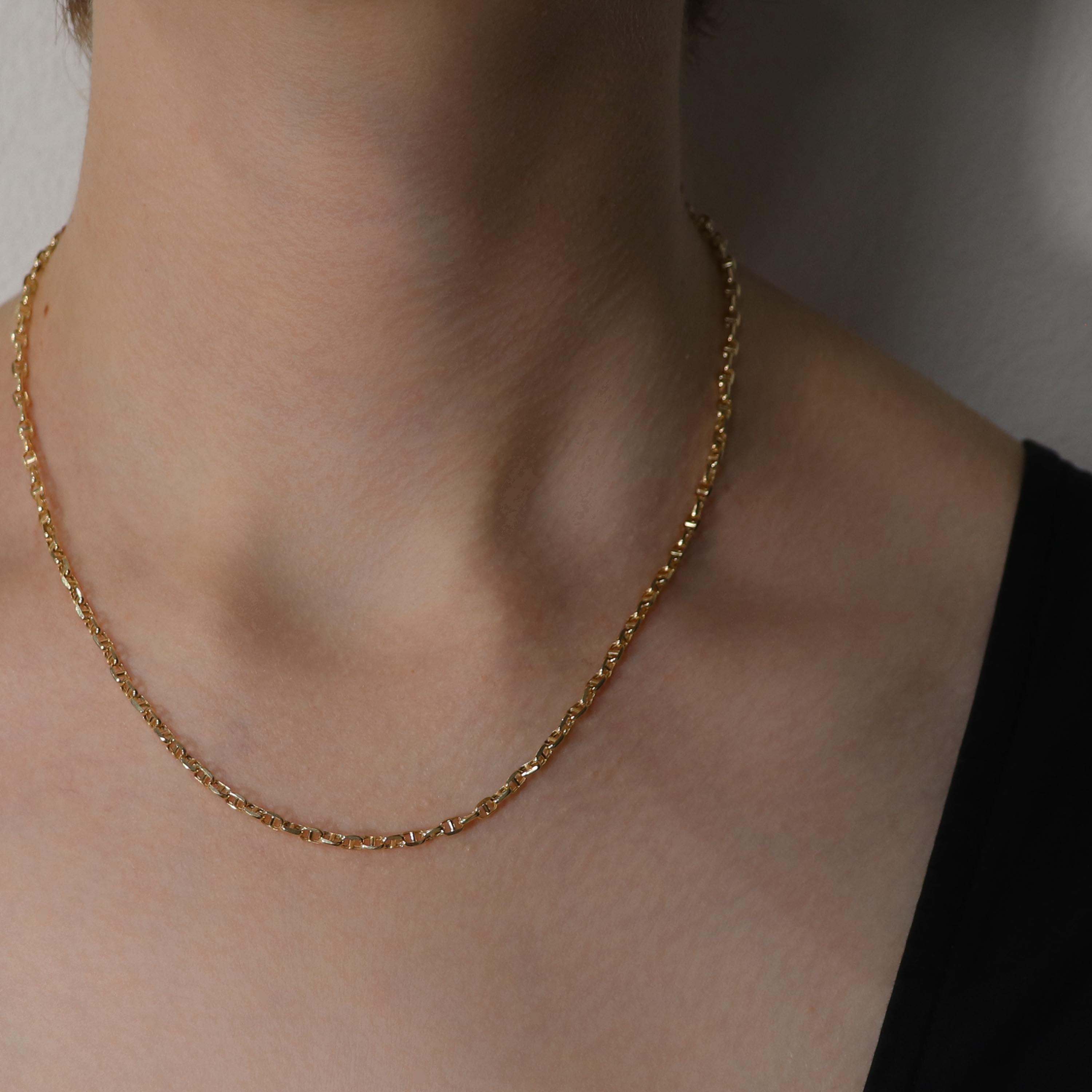 【9月限定価格オーダー】K18  中空スカルチェーン  ネックレス｜GAUR-0004