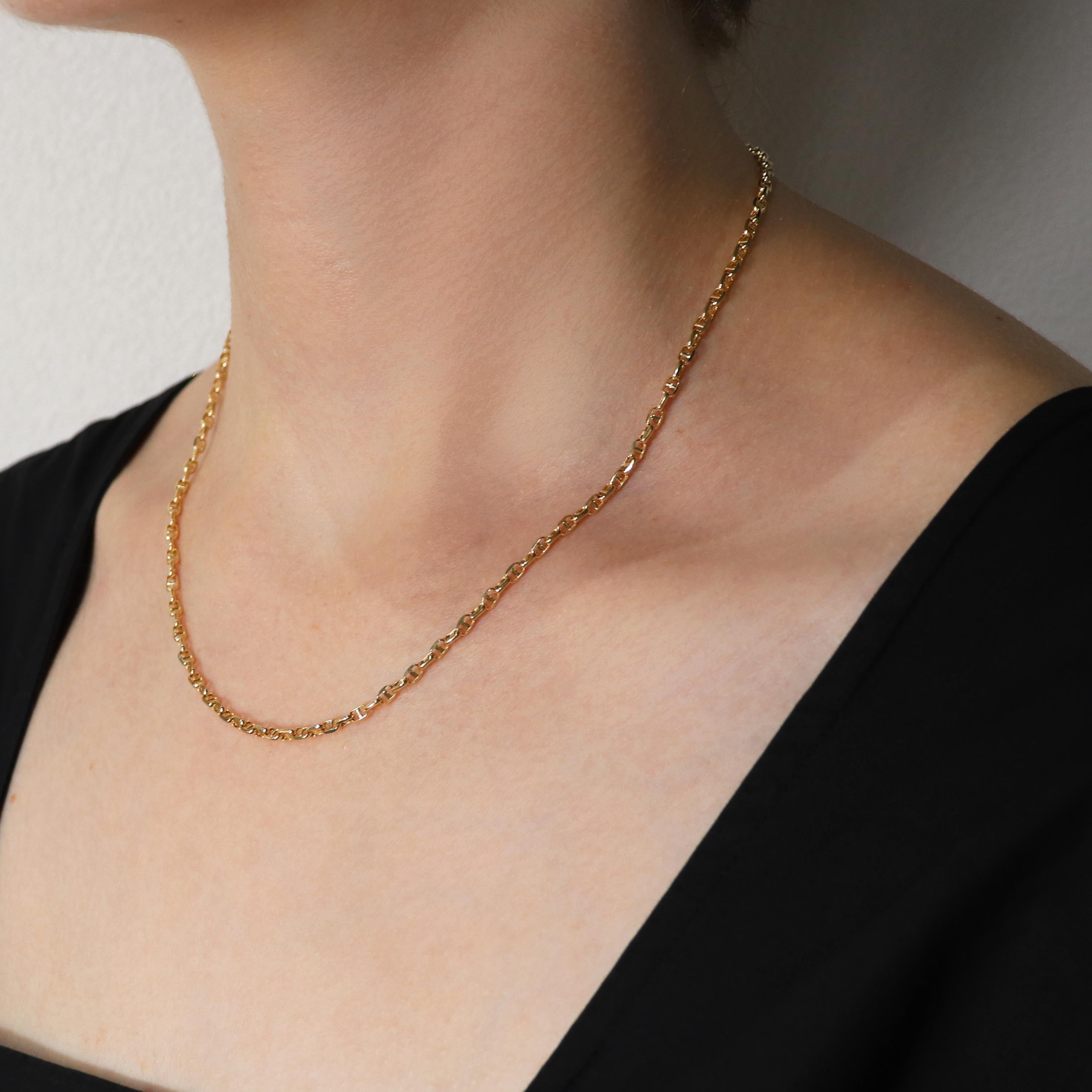 【9月限定価格オーダー】K18  中空スカルチェーン  ネックレス｜GAUR-0004