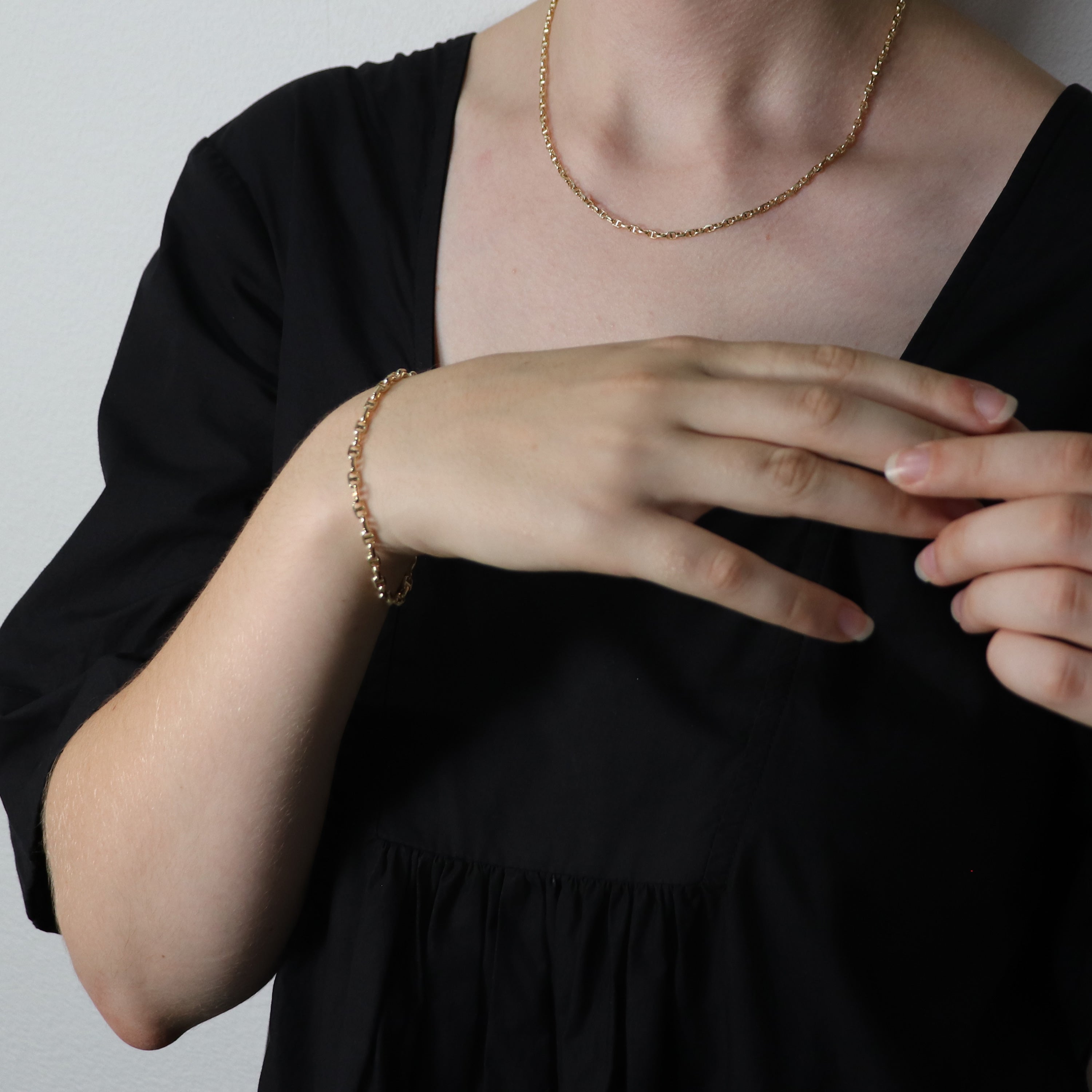 【9月限定価格オーダー】K18  中空スカルチェーン  ネックレス｜GAUR-0004