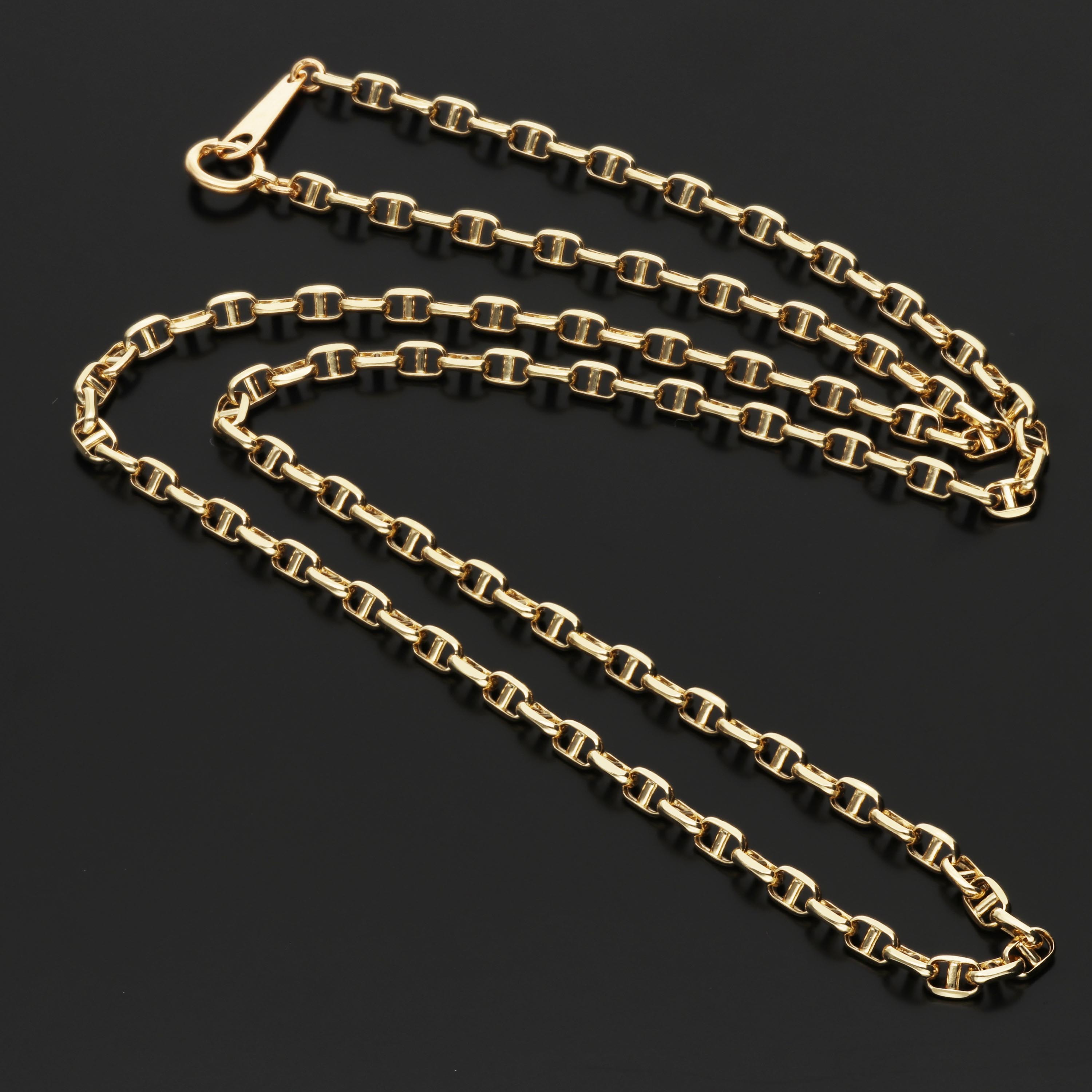 【9月限定価格オーダー】K18  中空スカルチェーン  ネックレス｜GAUR-0004