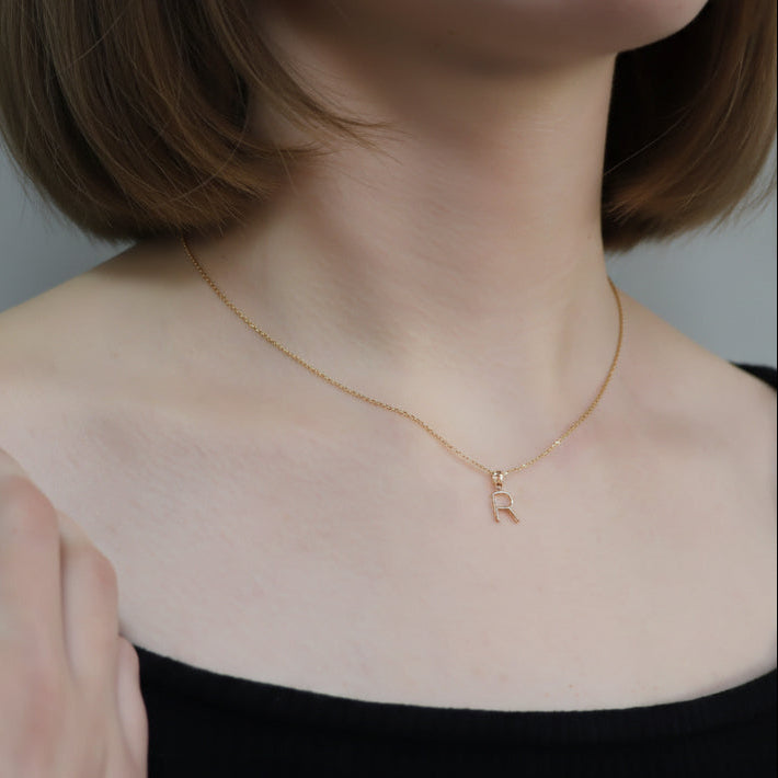 K10  イニシャル  ペンダントトップ｜GD-8023A～Z