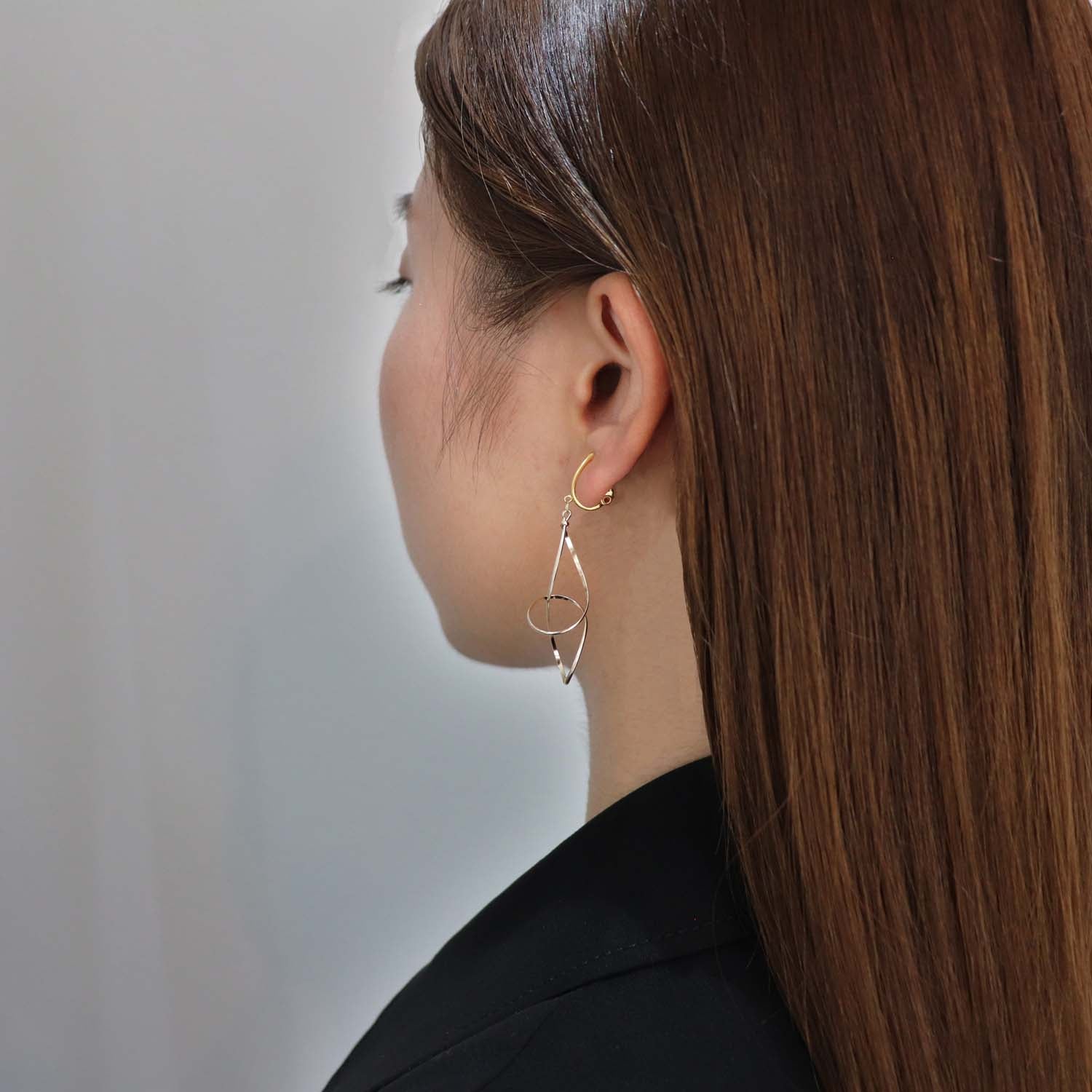 K14GF/SV  葉音のひと息  イヤリング｜GFE4169GD