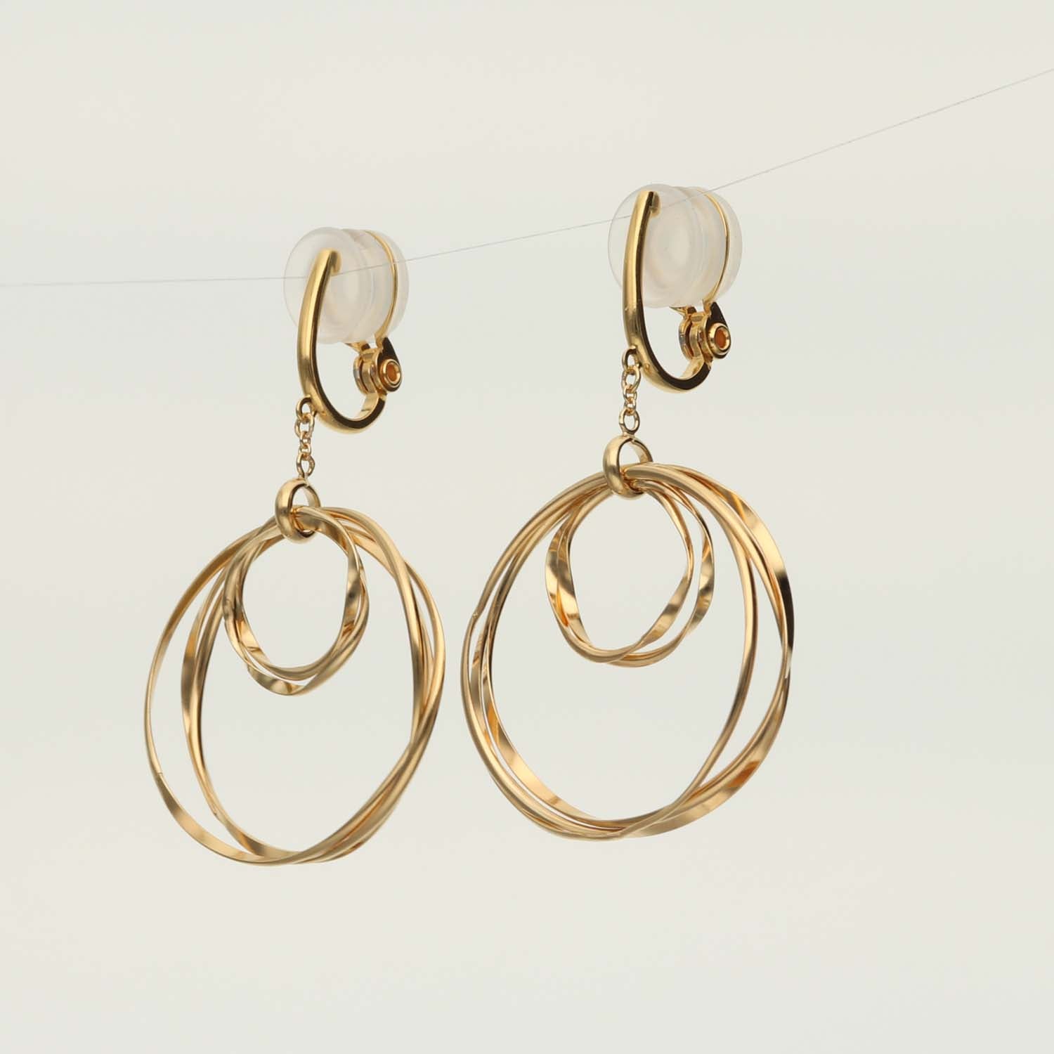 K14GF/SV  波紋のなごみ イヤリング｜GFE4175GD