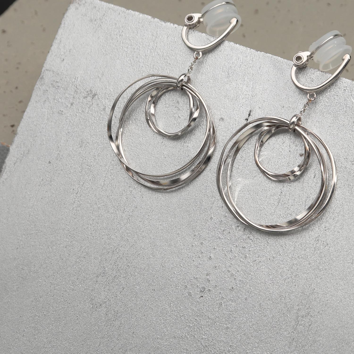 K14GF/SV  波紋のなごみ  イヤリング｜GFE4175WH