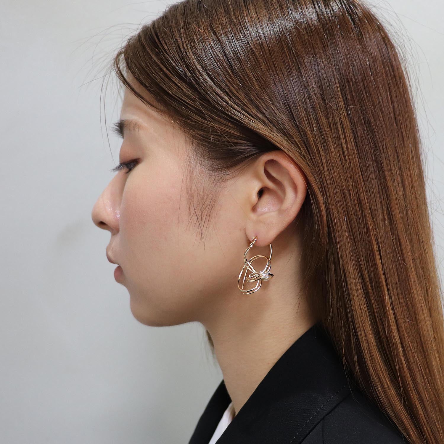 K14GF  輪のゆらぎ  ピアス｜GFP1362GD