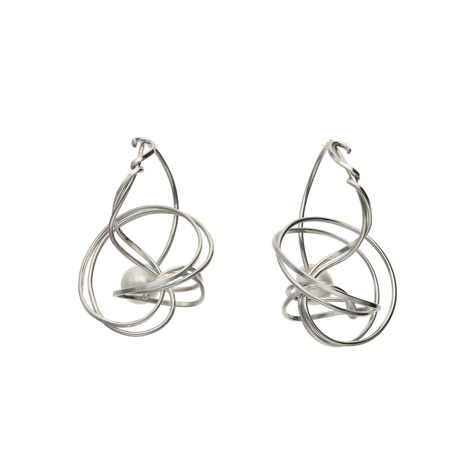 K14GF  輪のゆらぎ  ピアス｜GFP1362WH