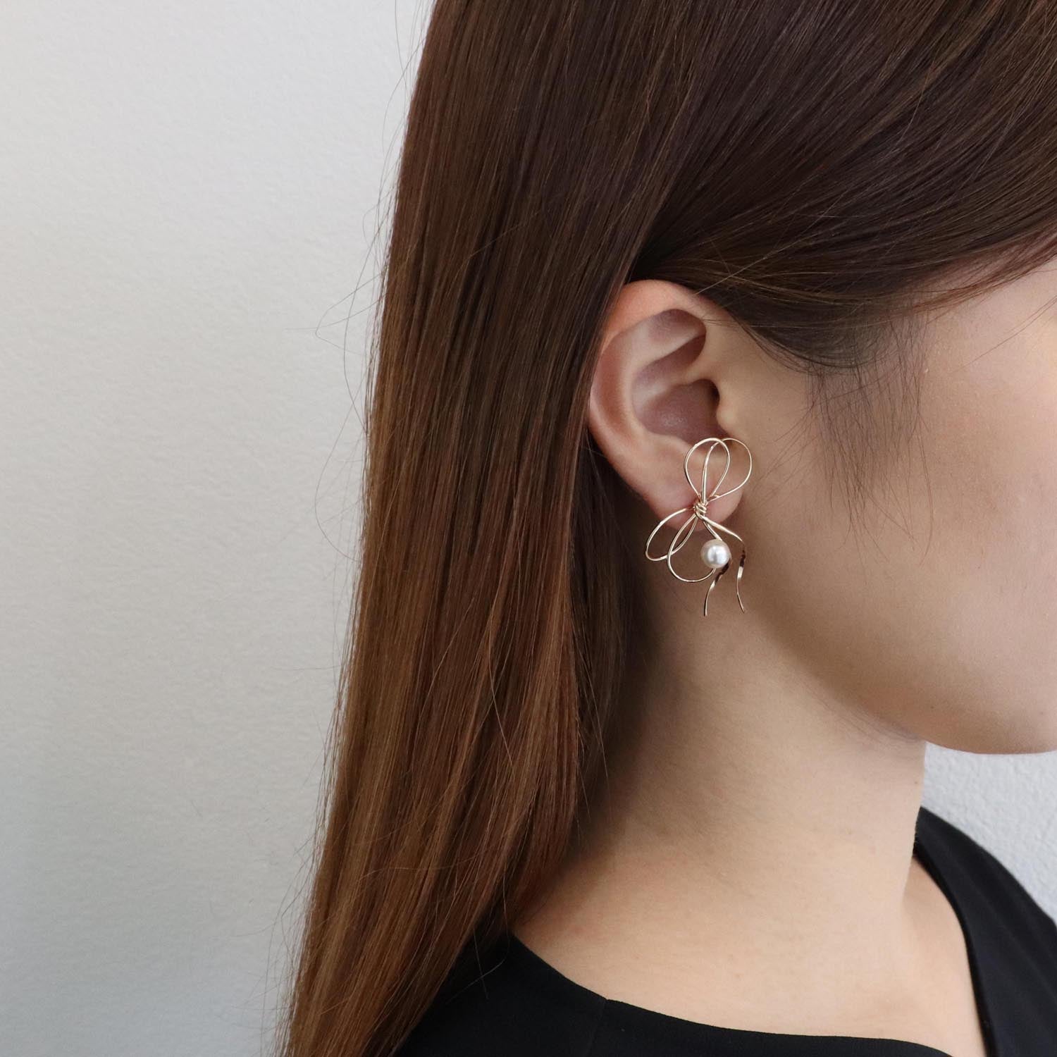 K14GF  結びのかたち  ピアス｜GFP1364GD