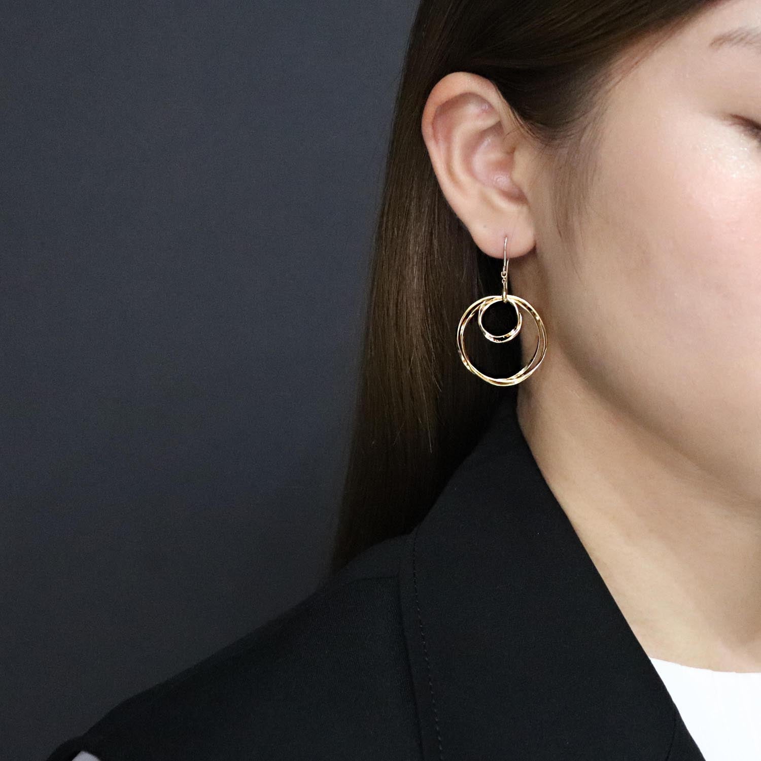 K14GF  波紋のなごみ  ピアス｜GFP1366GD