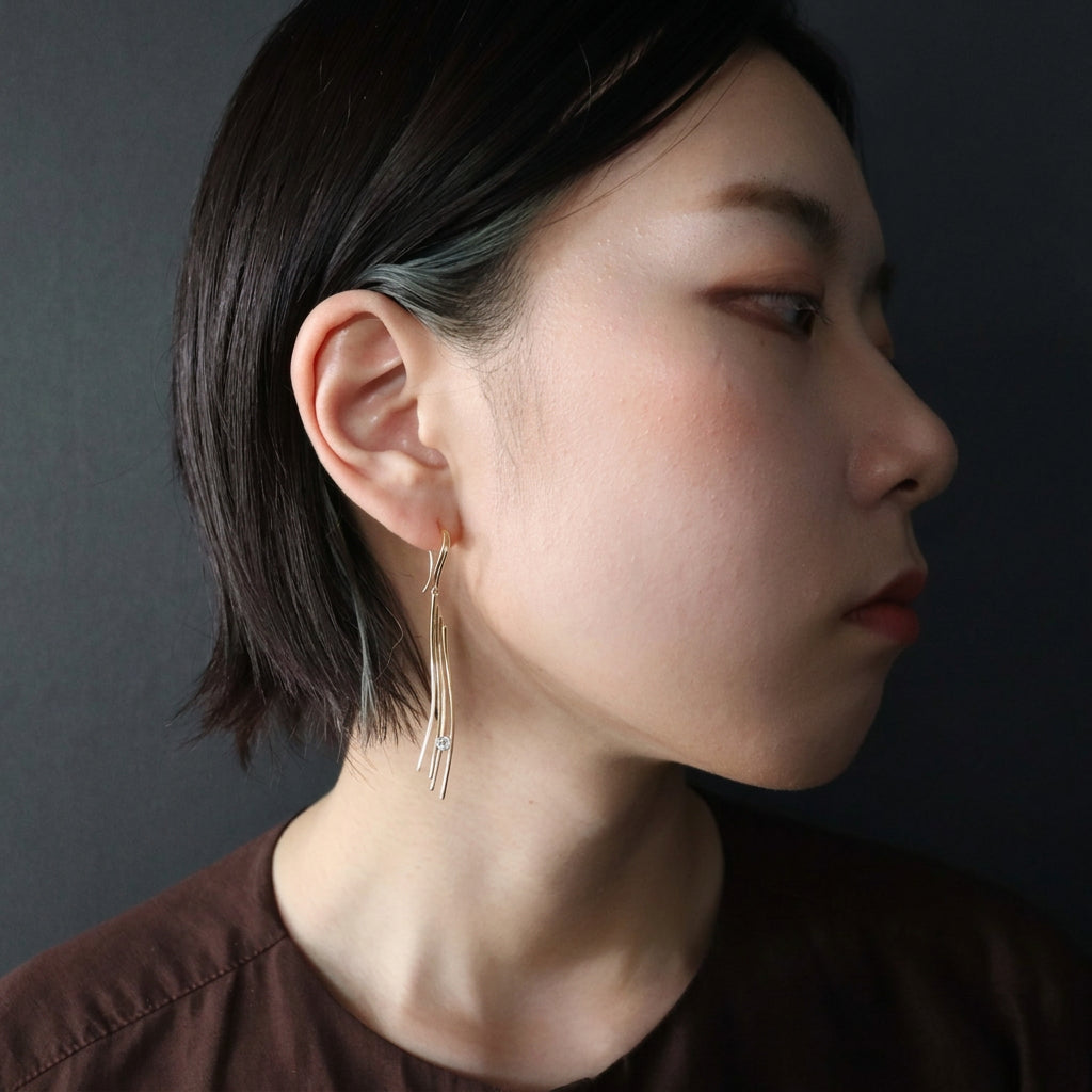 SV925  線に宿る光  ピアス｜GSV1042GD